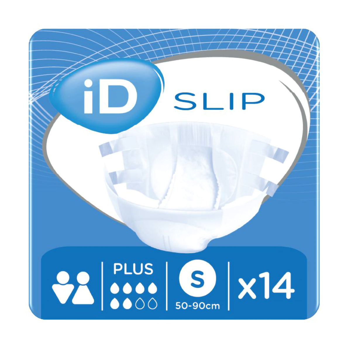 Підгузки для дорослих ID Slip Plus, розмір Small (50-90 см), 14 шт